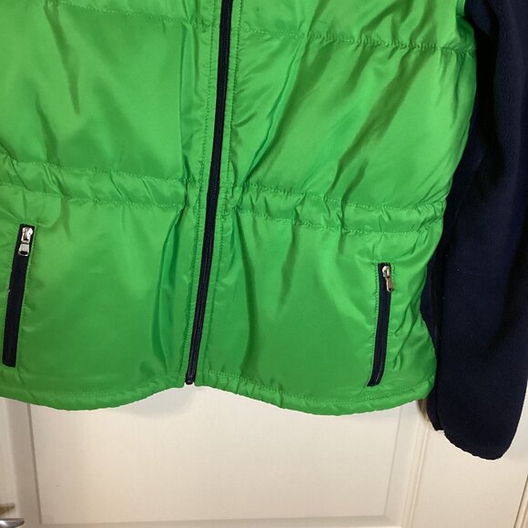 Lauren Ralph Lauren Active Women's Jacket Green Blue Size L High Neck Pockets - Picture 3 of 13